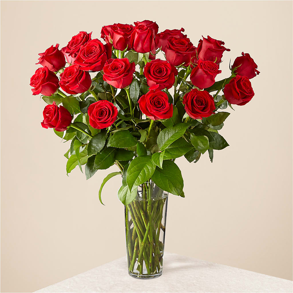 Long Stem Red Rose Bouquet – The Flower Basket, Lebanon MO