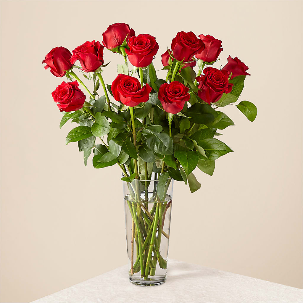 Long Stem Red Rose Bouquet – The Flower Basket, Lebanon MO