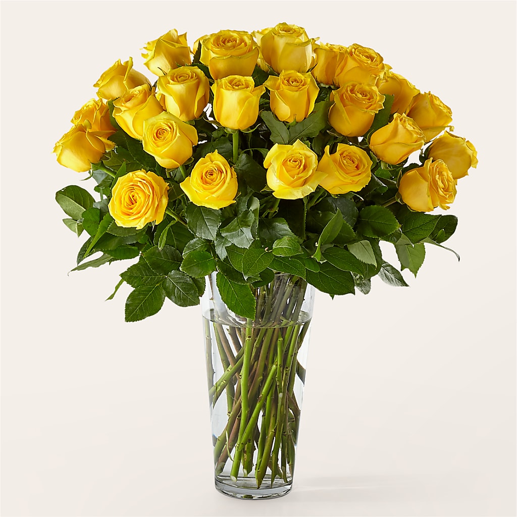 Long Stem Yellow Rose Bouquet – The Flower Basket, Lebanon MO