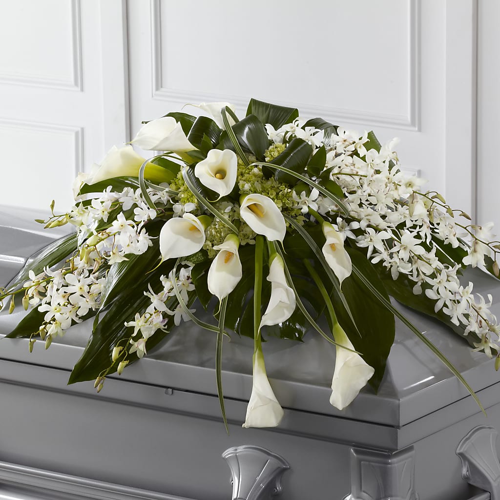 Angel Wings Casket Spray – The Flower Basket, Lebanon MO