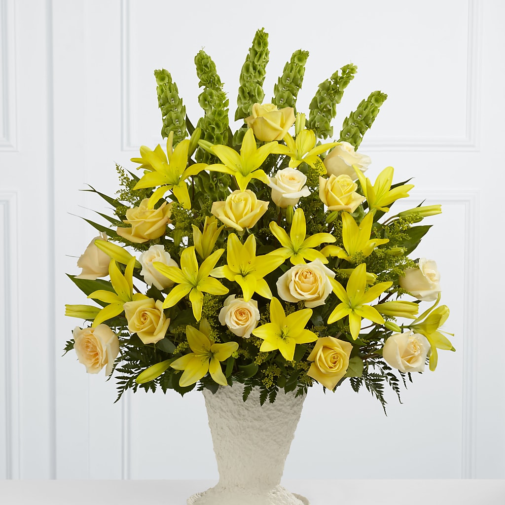 Golden Memories Arrangement – The Flower Basket, Lebanon MO