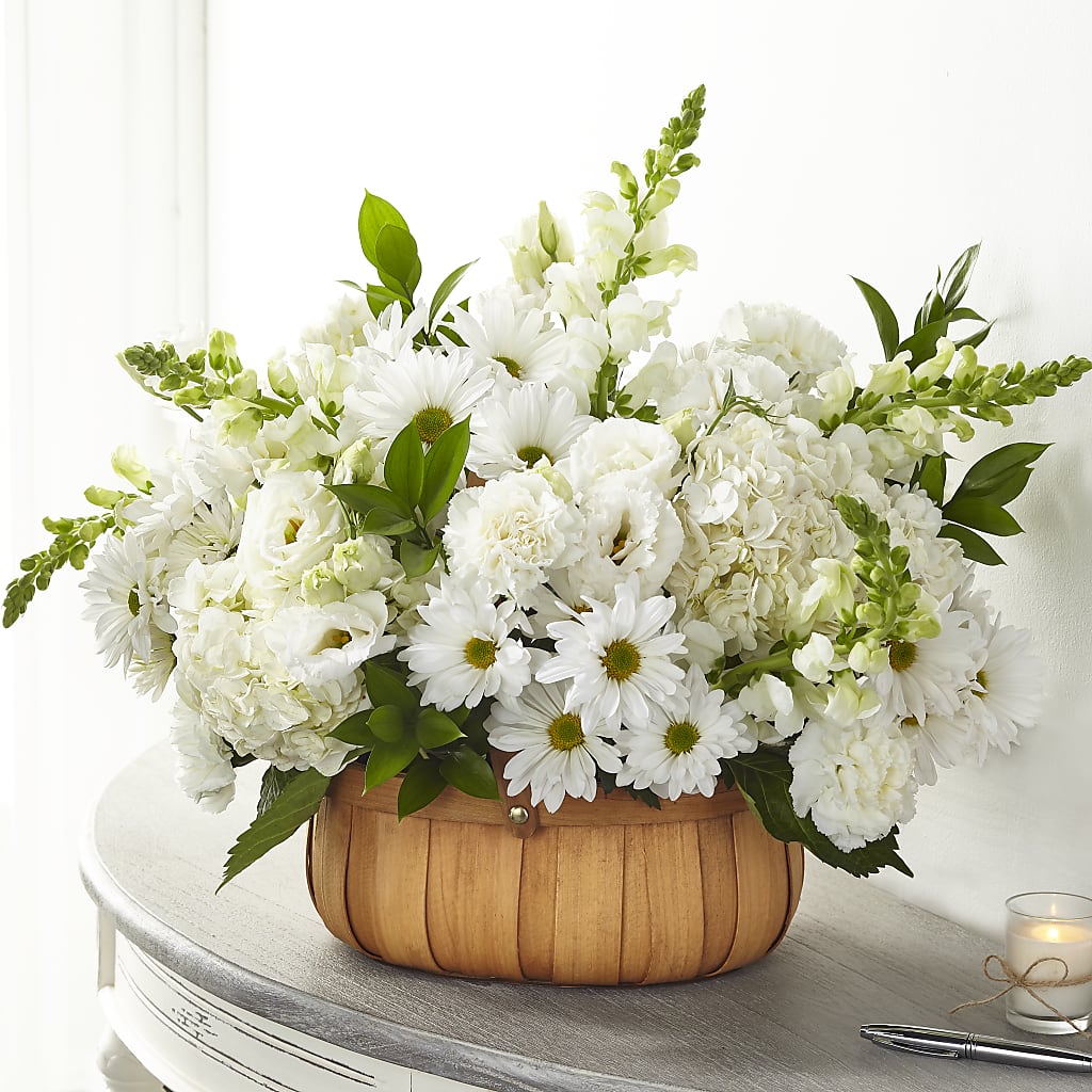 Pure Ivory Basket – The Flower Basket, Lebanon MO