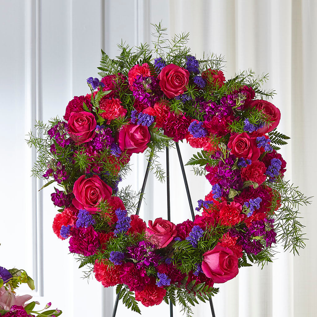 Calming Colors Wreath – The Flower Basket, Lebanon MO