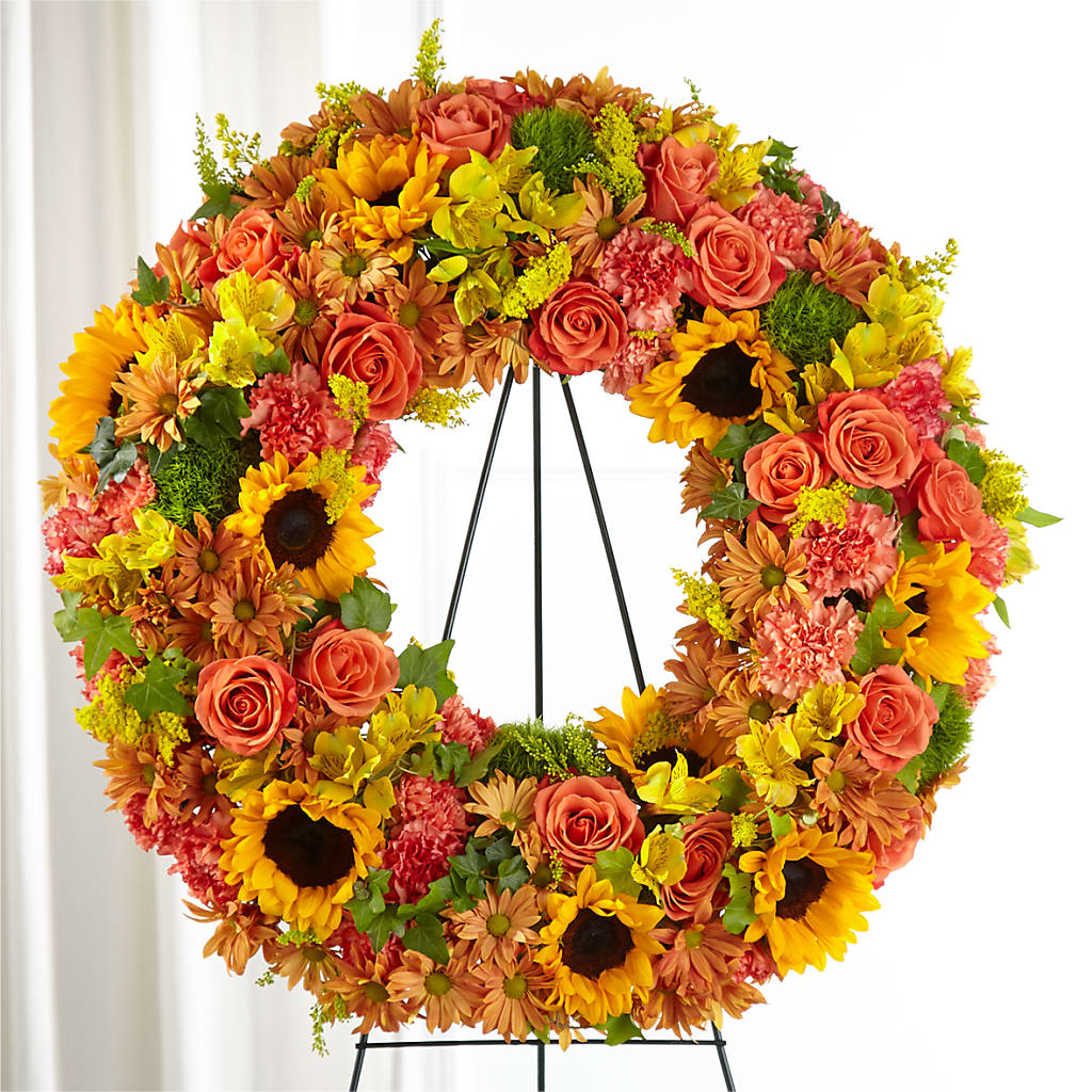 Autumnal Memories Wreath (Standard) – The Flower Basket, Lebanon MO