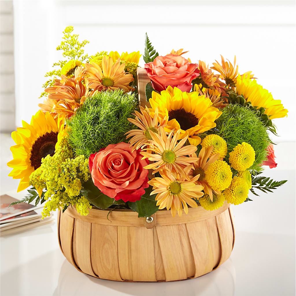Harvest Sunflower Basket – The Flower Basket, Lebanon MO