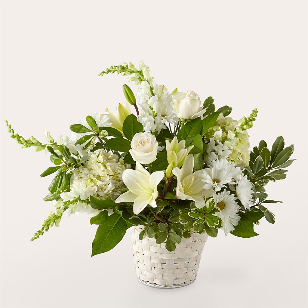 Ivory Elegance Floral Basket – The Flower Basket, Lebanon MO