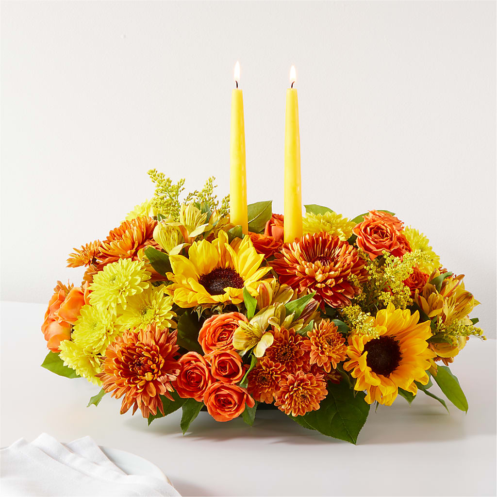 Autumn Harmony Centerpiece – The Flower Basket, Lebanon MO