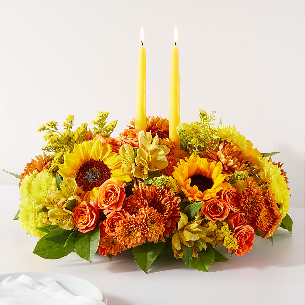 Autumn Harmony Centerpiece – The Flower Basket, Lebanon MO