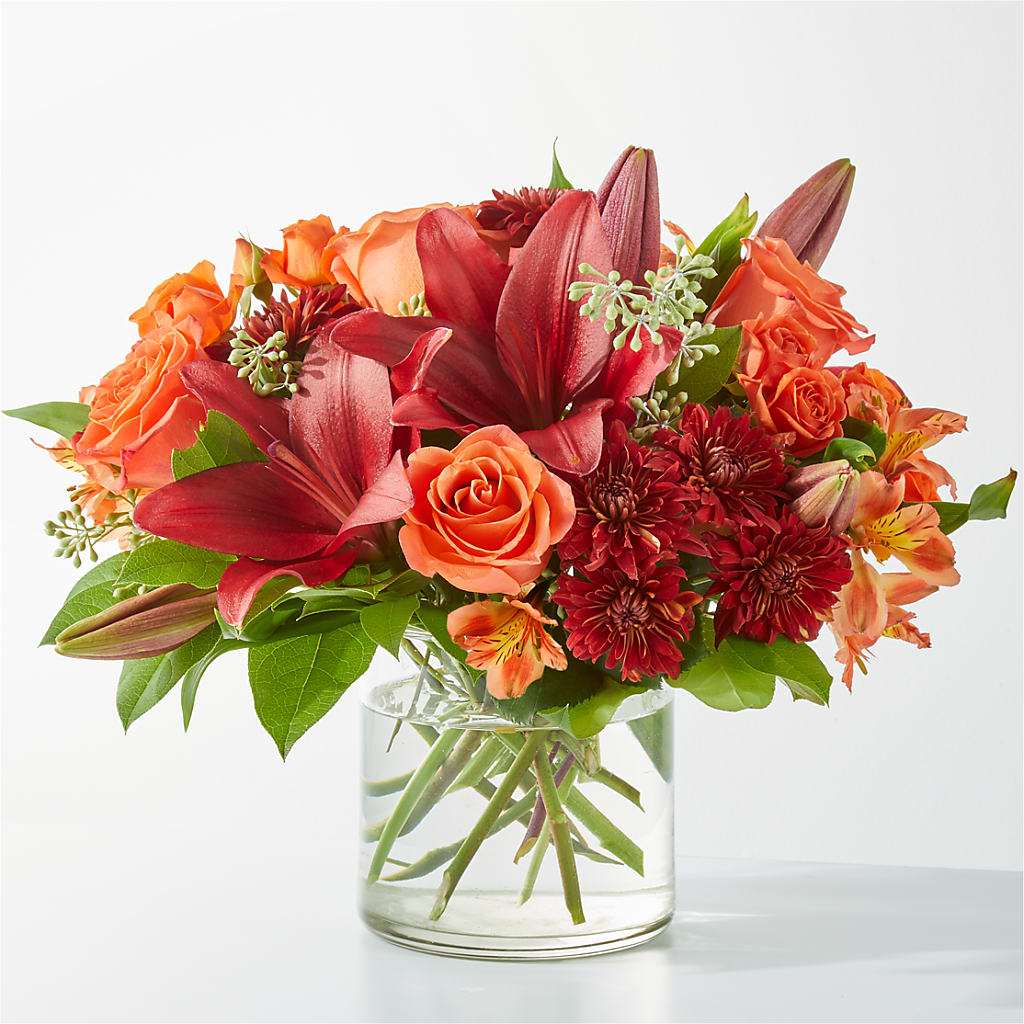 Crimson Leaves Bouquet – The Flower Basket, Lebanon MO