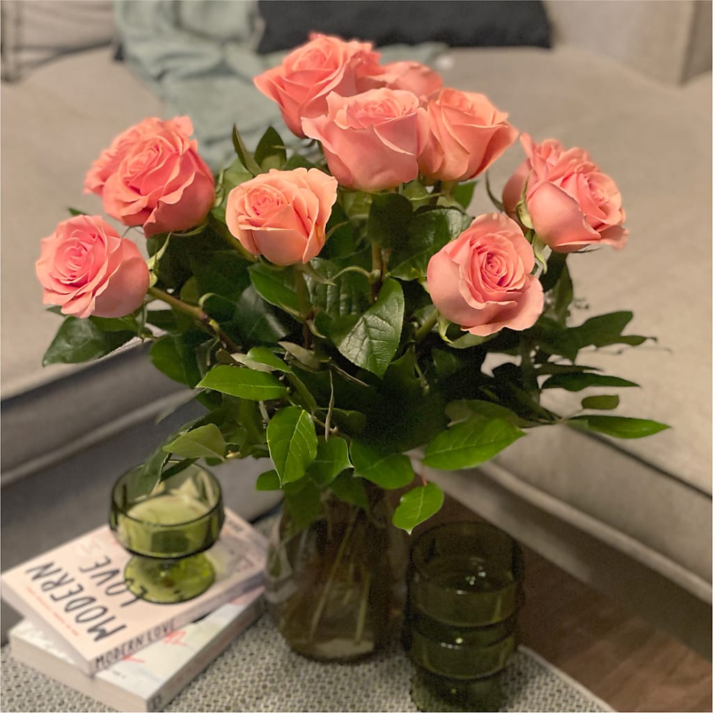 Long Stem Pink Rose Bouquet –  The Flower Basket, Lebanon MO