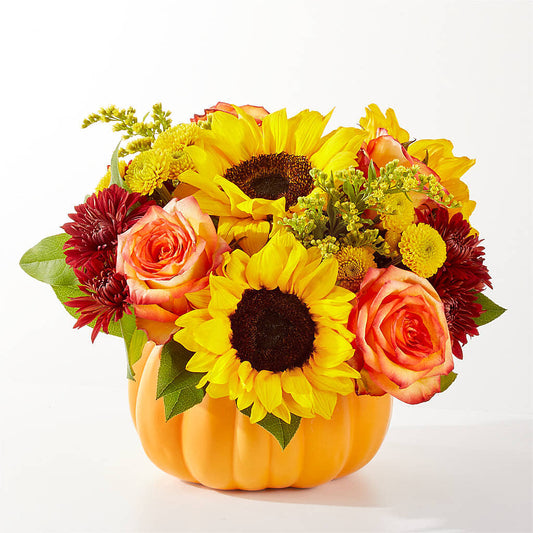 Golden Gourd Pumpkin Bouquet –  The Flower Basket, Lebanon MO