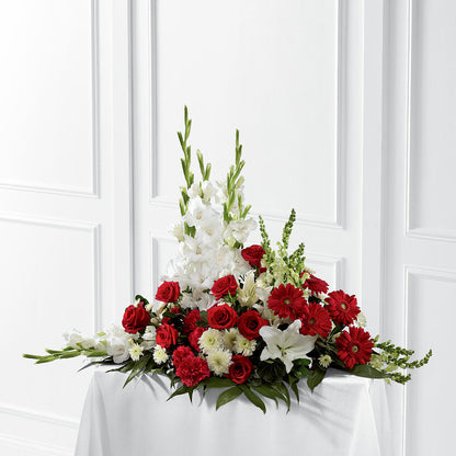 Crimson & White Arrangement –  The Flower Basket, Lebanon MO