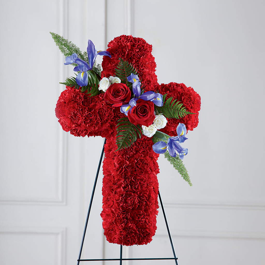 Faithful Hero Floral Cross –  The Flower Basket, Lebanon MO