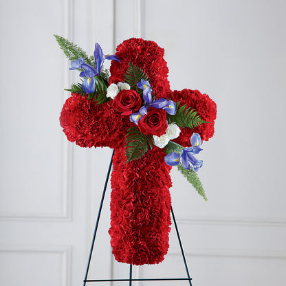 Faithful Hero Floral Cross –  The Flower Basket, Lebanon MO
