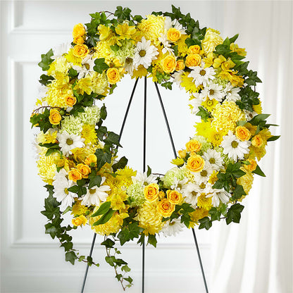 Golden Remembrance Wreath –  The Flower Basket, Lebanon MO